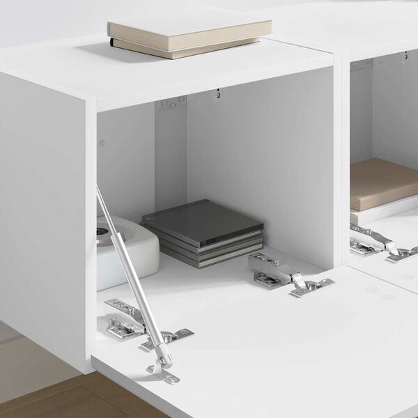 vidaXL TV stenska omara 2 pcs Bela 60 x 31 x 29.5 cm Konstruiran les