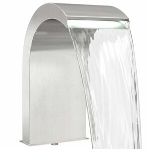 vidaXL Vodnjak za bazen z LED Nerjaveče jeklo 304 45 x 30 x 65 cm