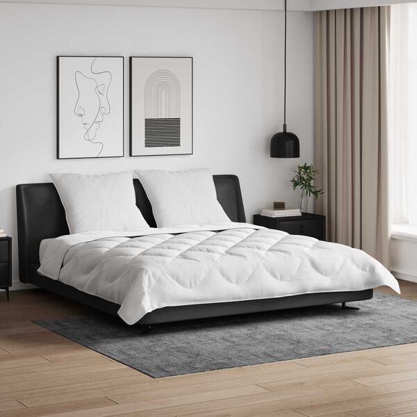 vidaXL Odeja z blazino 3 pcs Bela Mikrofibra