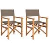 vidaXL Jedilni stol 56 x 54 x 87 cm 100% poliester, masiven teak
