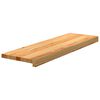 vidaXL Podloge za stopnice 2 kosa rjave 80x30x2 cm trdna hrastovina