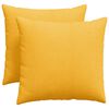 vidaXL Blazine za kavč 2 pcs Svetlo rumena 50 x 50 cm Žametna tkanina