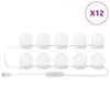 vidaXL Ogledalni luči 12 kos Bela 4,5 x 4,5 x 4,7 cm Plastika