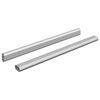 vidaXL Palica za omaro 2 kos srebrna 464 x 15 x 29 mm