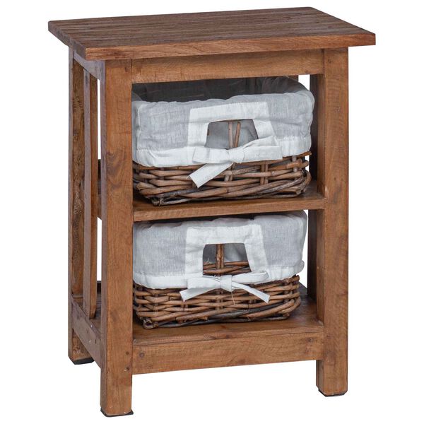 vidaXL Stranska miza Rjava Trden mahagonijev les