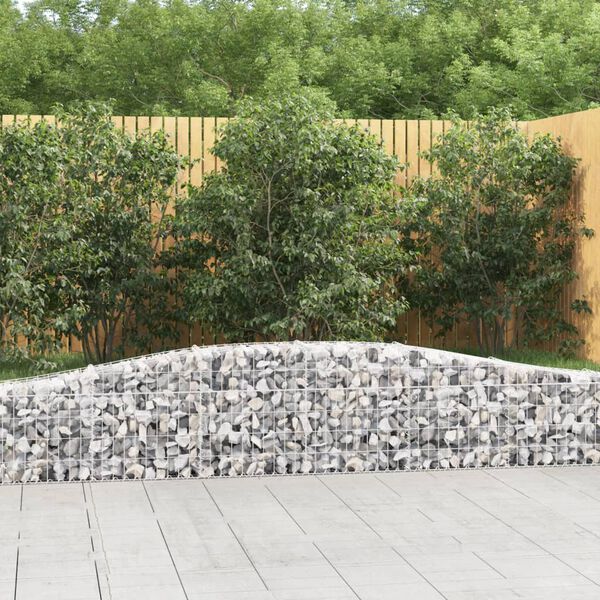 vidaXL Obokane gabion košare 10 kosi 400x30x40/60 cm pocinkano železo