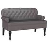 vidaXL Chesterfield klop Siva 119,5 x 64,5 x 75 cm Umjetno usnje