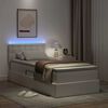 vidaXL Postelja z dodatnim prostorom za shranjevanje in LED osvetlitvijo