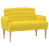 vidaXL Dvojnica s gumbi Svetlo Rumena 116 x 67 x 80 cm Blago