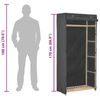 vidaXL Garderobna omara siva 79x40x170 cm iz blaga