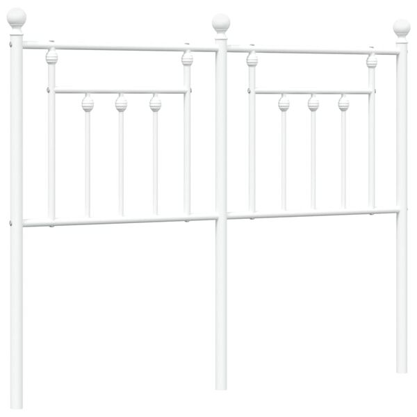vidaXL Kovinsko vzglavje belo 120 cm
