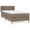 vidaXL Box spring postelja z vzmetnico taupe 80x200 cm blago