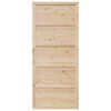 vidaXL Barn Door Voščeno rjava 80 x 208 cm Trden borov les