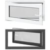 vidaXL Okno za klet RISOR 100 x 50 cm PVC in steklo Antracit