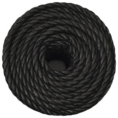 vidaXL Delovna vrv črna 12 mm 500 m polipropilen