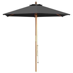 vidaXL Vrtni dežnik &Oslash; 270 x 248 cm Trdna Eukaliptusova Les Antracit
