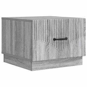 vidaXL Klubska miza Siva Sonoma 49 x 50 x 37 cm Inženirski les