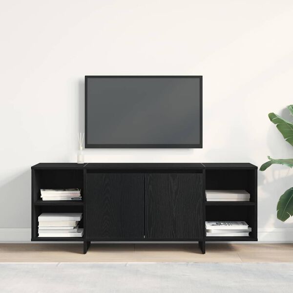 vidaXL TV omarica Črna Orehovina 120 x 30 x 40,5 cm Konstruiran les