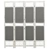 vidaXL Paravan 4-delni siv 140x165 cm blago
