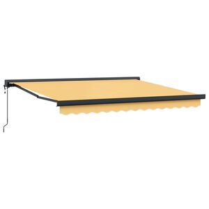 vidaXL Vlečna tenda Pe&scaron;čena 300 x 250 cm Tkanina in kovina
