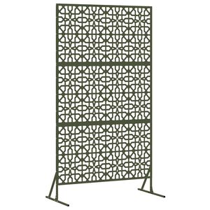 vidaXL Zaslonska za&scaron;čita 100 x 50 x 180 cm Jeklo Olivno zelena