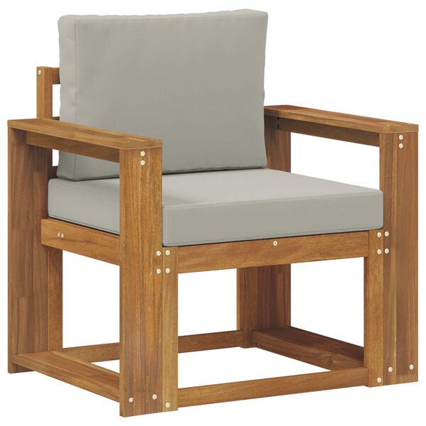 vidaXL Zunanji kavč Masivno akacijevo les in poliester