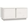 vidaXL Klubska mizica bela 80&times;50&times;40 cm trdna borovina