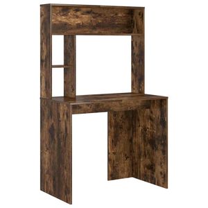 vidaXL Miza Dimljeni oreh 91 x 50 x 149 cm Inženirski les