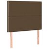 vidaXL Posteljni okvir brez vzmetnice temno rjav 90x190 cm blago