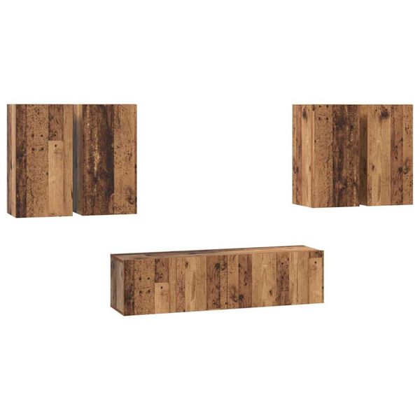 vidaXL Komplet TV omaric 6 pcs Star les Konstruiran les