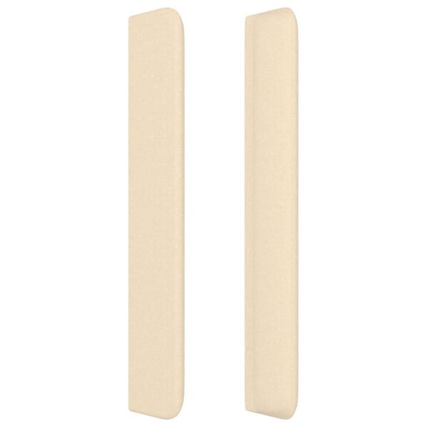 vidaXL Vzglavje z u&scaron;esi krem 103x16x118/128 cm blago