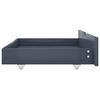 vidaXL Posteljni okvir z 2 predaloma siva trdna borovina 160x200 cm