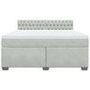 vidaXL Box spring postelja z vzmetnico svetlo siva 180x200 cm žamet