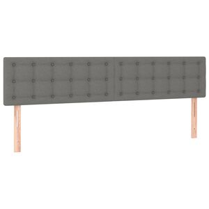 vidaXL Posteljno vzglavje temno siva 200x5x78/88 cm blago