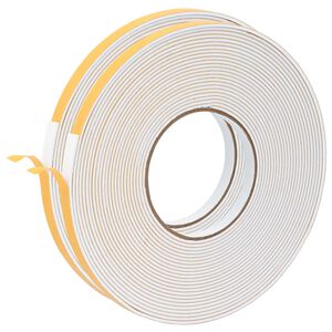 vidaXL Samolepilni pena trak 2 kos Bela 10mm x 10m CR pena