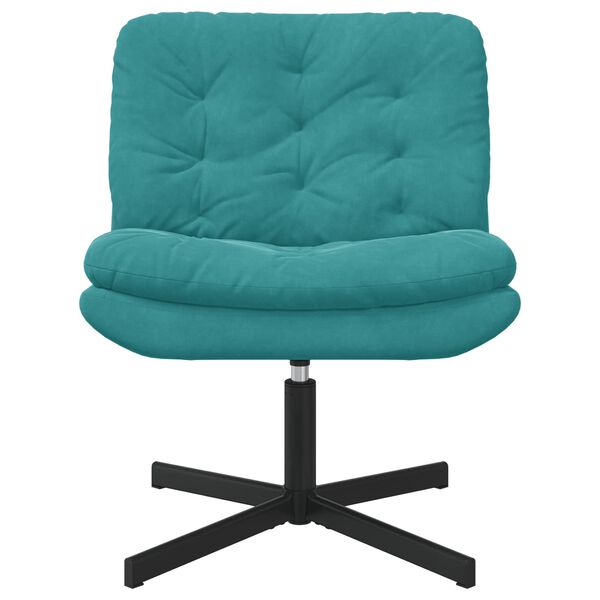 vidaXL Vrtilna spro&scaron;čujoča stol Turkizna 63 x 75 x 76 cm Žamet