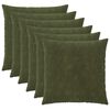 vidaXL Prevleka za blazino 6 kos HEERLEN Zelena 80 x 80 cm Mikrofibra