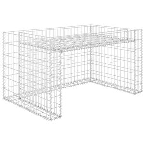 vidaXL Garaža za kosilnico z dvignjenim koritom 110x80x60 cm jeklo