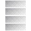 vidaXL Stopnice 4 kos 75 x 25 cm srebrna Aluminij Pravokotna