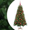 vidaXL Umetna božična jelka z bučko 120 cm 150 LED Toplo bela PVC