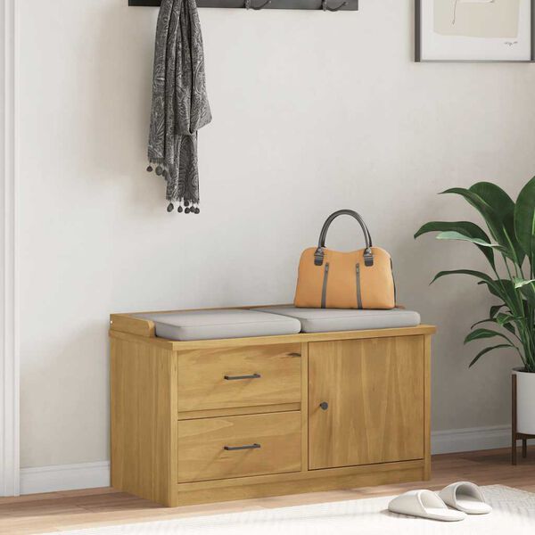 vidaXL klop v preddverju "SANDNES" 87x40x50 cm masivni les bor