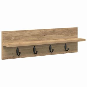 vidaXL Nadwyčajna obe&scaron;alnik za pla&scaron;če Umetni hrast 60 x 10,5 x 18 cm