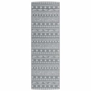 vidaXL Zunanja preproga ARAKIL siva 80x250 cm PP