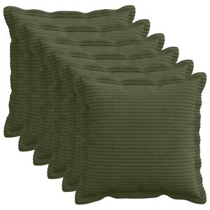 vidaXL Prevleka za blazino 6 kos HOUTEN Zelena 30 x 30 cm korduroy