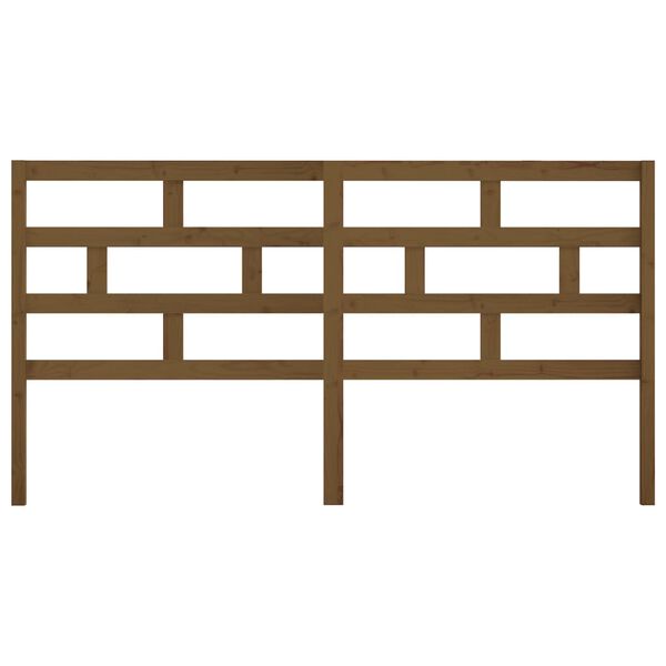 vidaXL Posteljno vzglavje medeno rjavo 206x4x100 cm trdna borovina