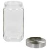 vidaXL Kozarci za shranjevanje s srebrnim pokrovom 6 kosov 2100 ml