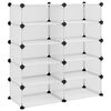 vidaXL Stojalo za čevlje prozorno 84x32x88,5 cm PP