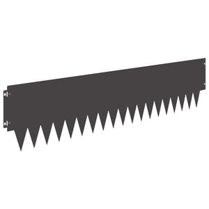 vidaXL Robovi trave 10 pcs 103 x 25 cm jeklo Črna