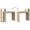 vidaXL Miza s polico Sonoma hrast 100 x 40 x 90 cm Konstruiran les