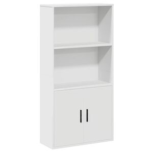 vidaXL Knjižna omara bela 60x24x120 cm inženirski les
